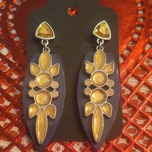 Park Lane Gold and Navy Earrings